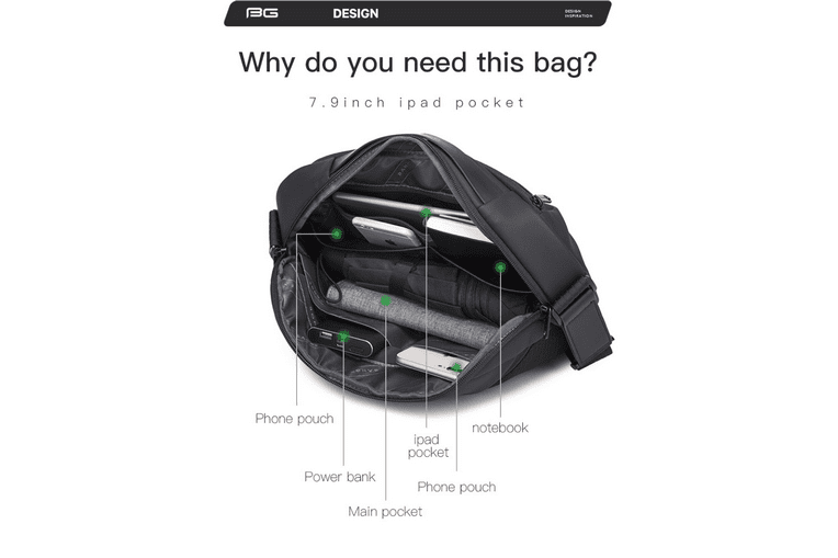 Τσαντάκι ώμου/crossbody Bange 7308 μαύρο