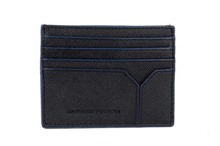 Δερμάτινο πορτοφόλι καρτών Mario Rossi 8932 Blue 1 Δερμάτινο πορτοφόλι καρτών Mario Rossi 8932 Blue