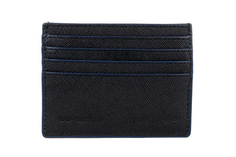 Δερμάτινο πορτοφόλι καρτών Mario Rossi 8932 Blue 2 8 Θήκες για κάρτες συνολικά στο μπροστά και πίσω μέρος του με προστασία RFID και 1 κεντρική θήκη για κάρτες,χαρτονομίσματα ή κέρματα. Εξαιρετική ποιότητα κατασκευής γνήσιο δέρμα Mario Rossi.