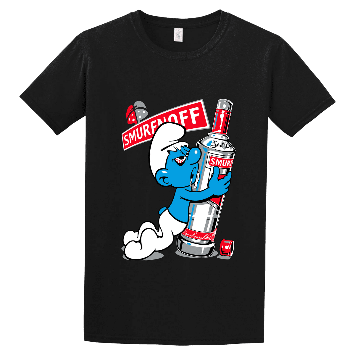 Κοντομάνικη μπλούζα Smurfnoff ΜΑΥΡΟ