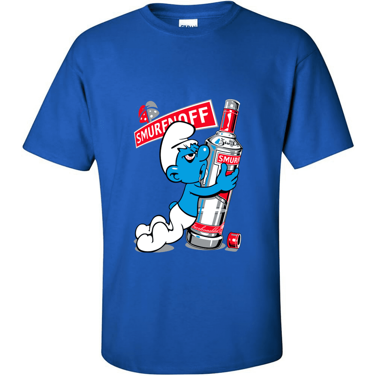 Κοντομάνικη μπλούζα Smurfnoff ΜΠΛΕ ΡΟΥΑ