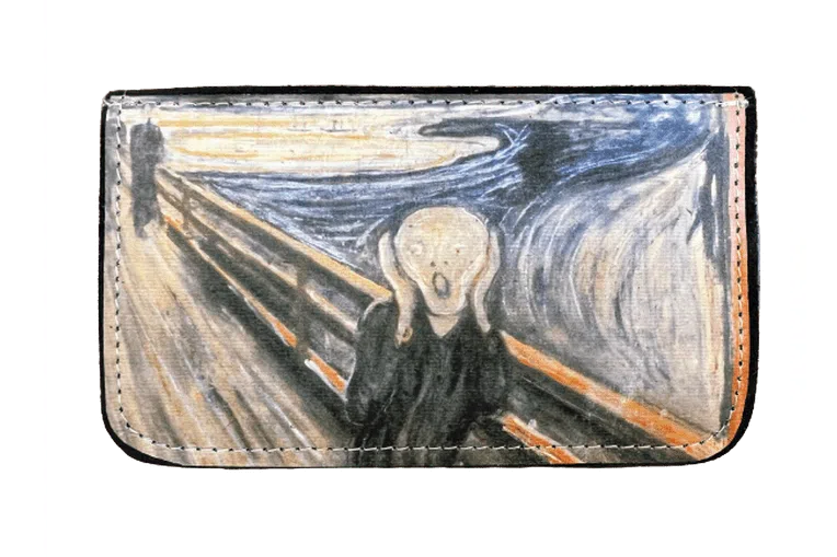 Χειροποίητη δερμάτινη καπνοθήκη The Scream