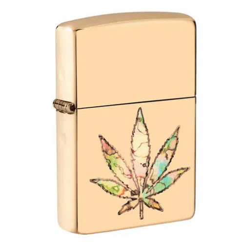 Pot Leaf Fusion Design Zippo 8 Pot Leaf Fusion Design Zippo 4