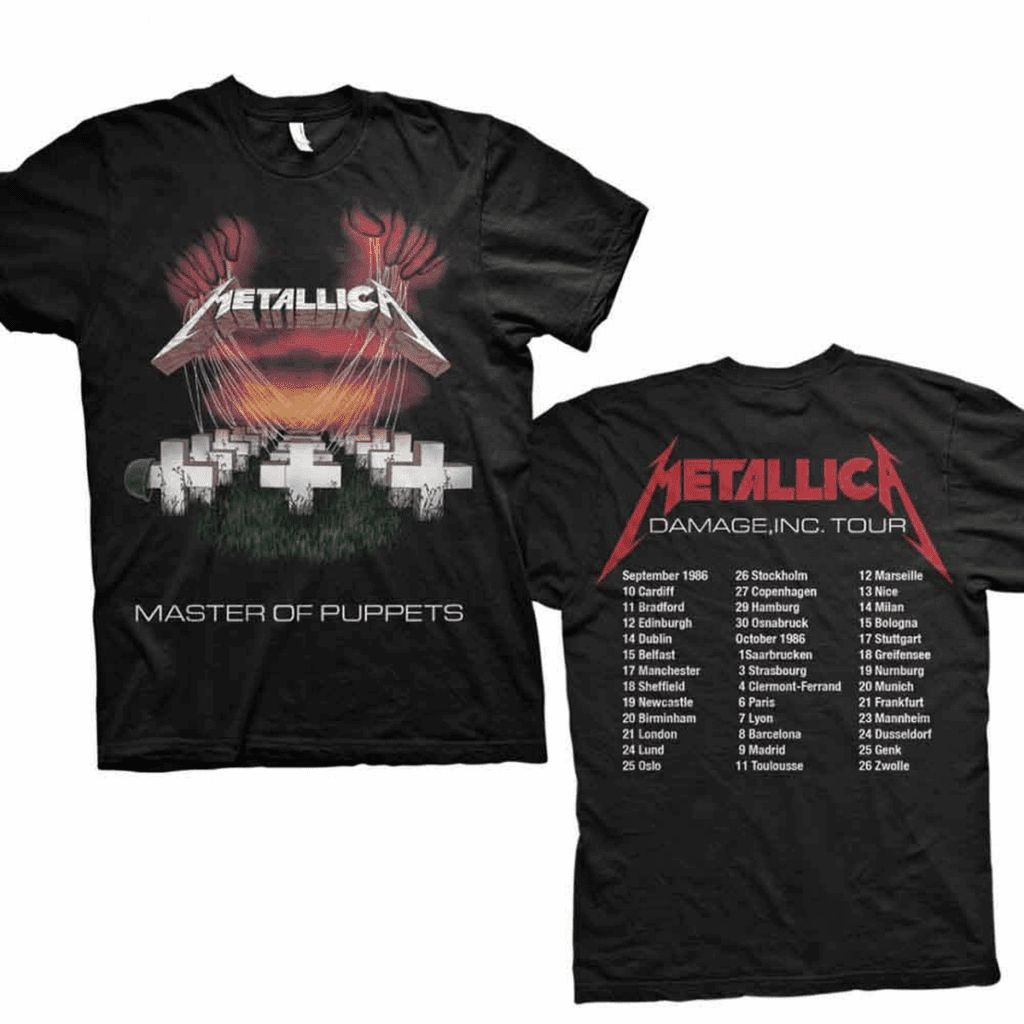 Metallica Master Of Puppets European Tour '86 κοντομάνικη μπλούζα