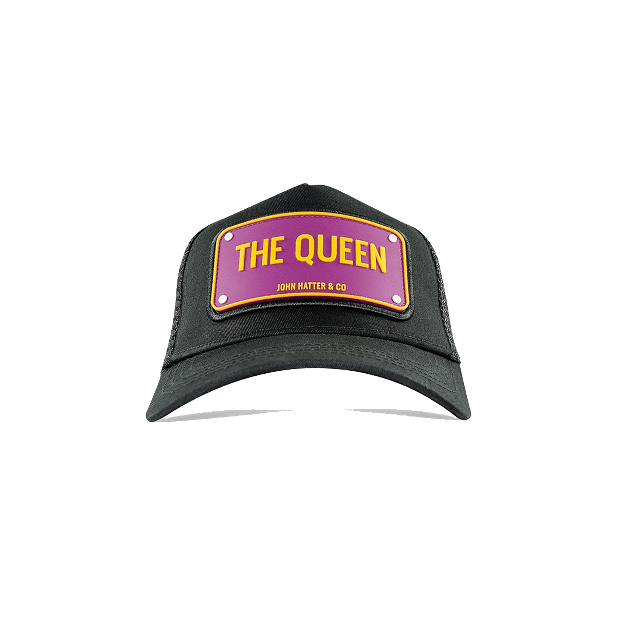 The queen Γυναικείο Μαύρο jockey καπέλο με rubber patch