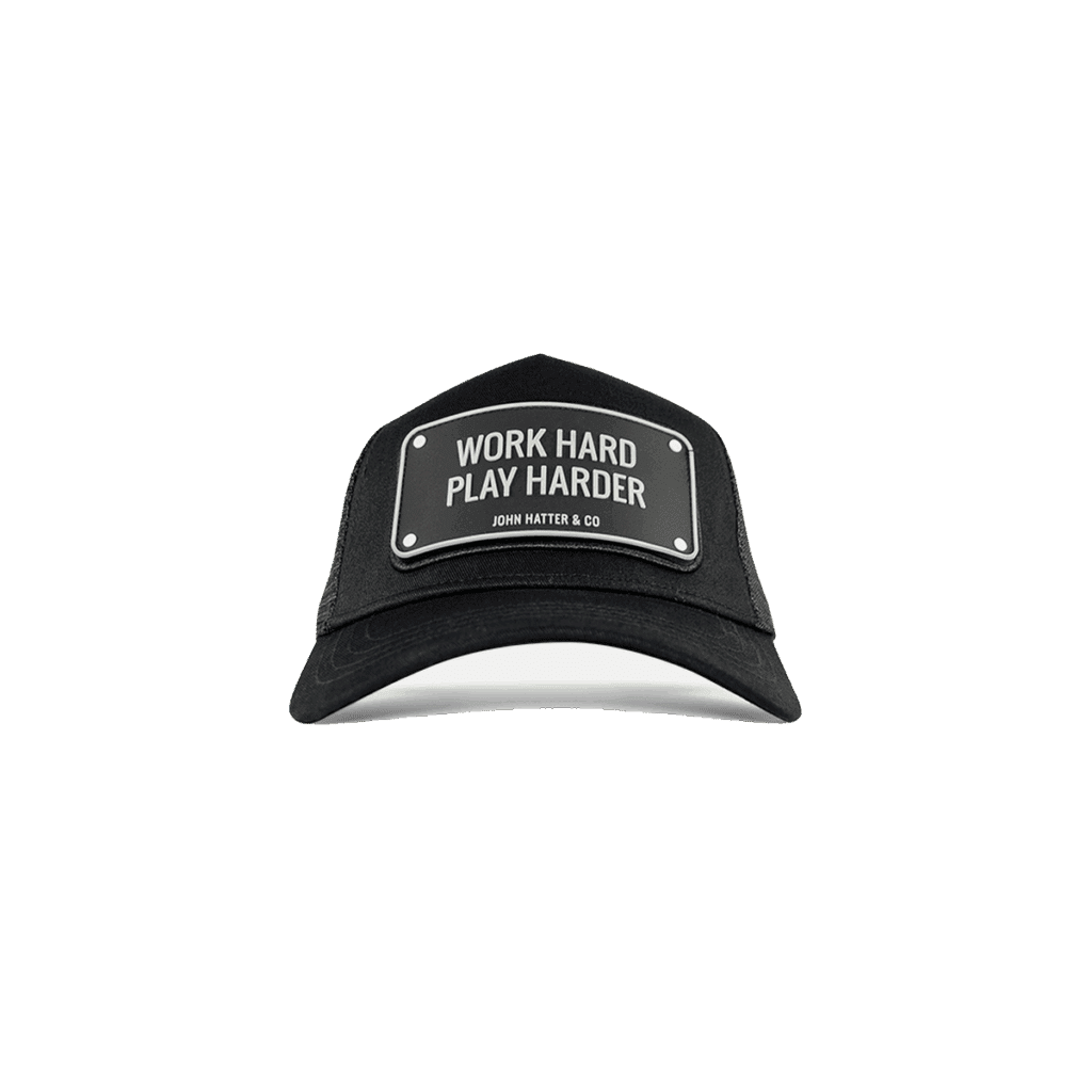 Work hard play harder Jockey καπέλο με rubber patch - John Hatter & Co 1 Work hard play harder Jockey καπέλο με rubber patch - John Hatter & Co