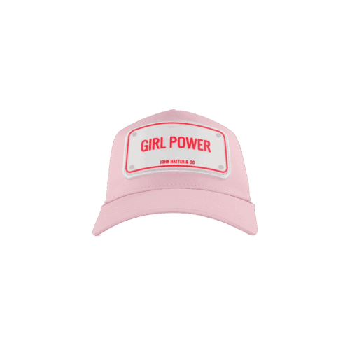 Girl Power Ροζ jockey καπέλο με rubber patch - John Hatter & Co
