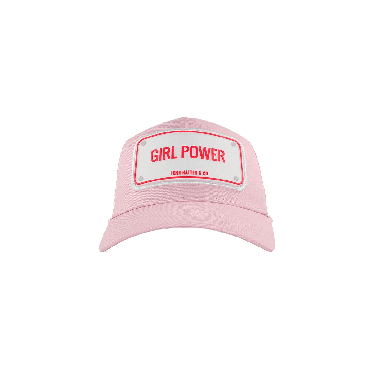 Girl Power Ροζ jockey καπέλο με rubber patch - John Hat