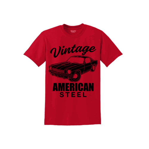 Κοντομάνικη μπλούζα Vintage American Steel