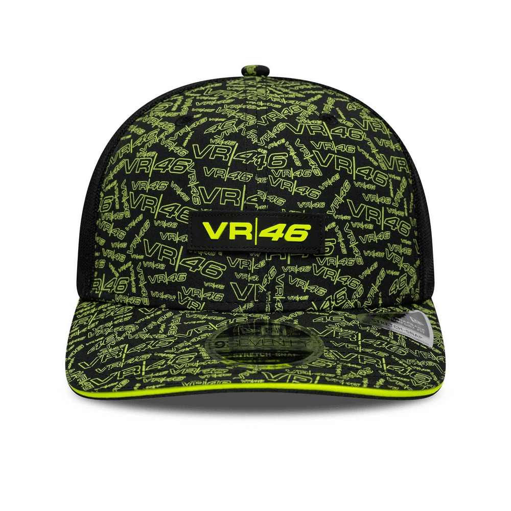VR46 All Over Print Black 9SEVENTY Stretch Snap Cap 2