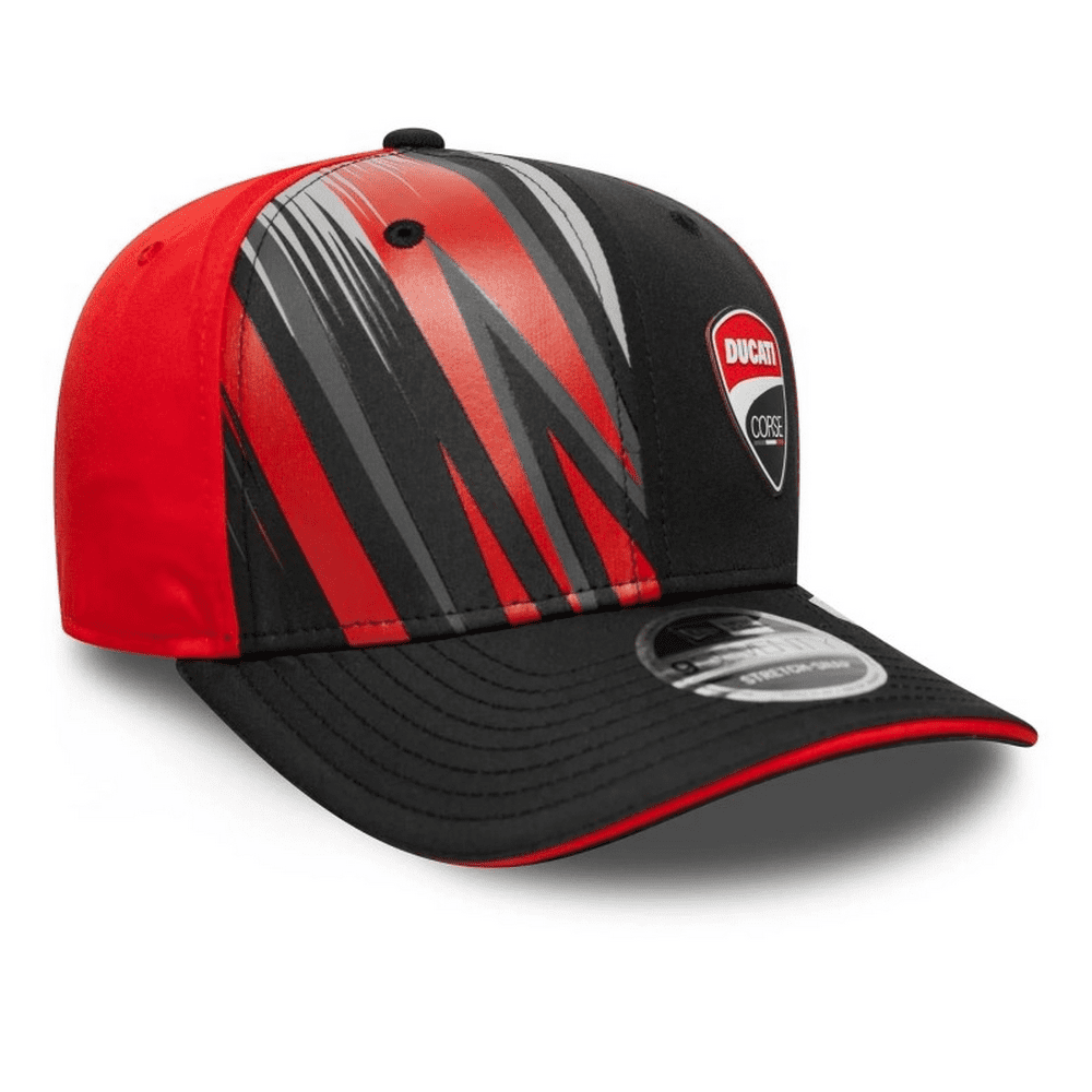 New Era Ducati Motor Logo Print 970 Stretch Snap Cap Black 1